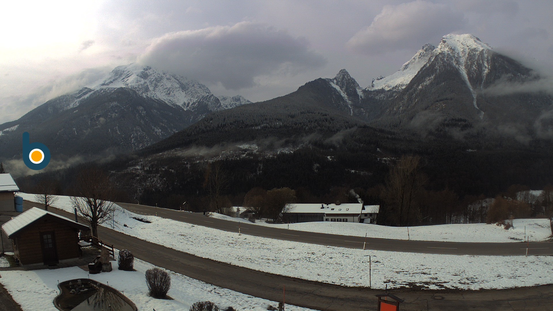 Archiv Foto Webcam Ramsau - Blick auf die Alpenstraße