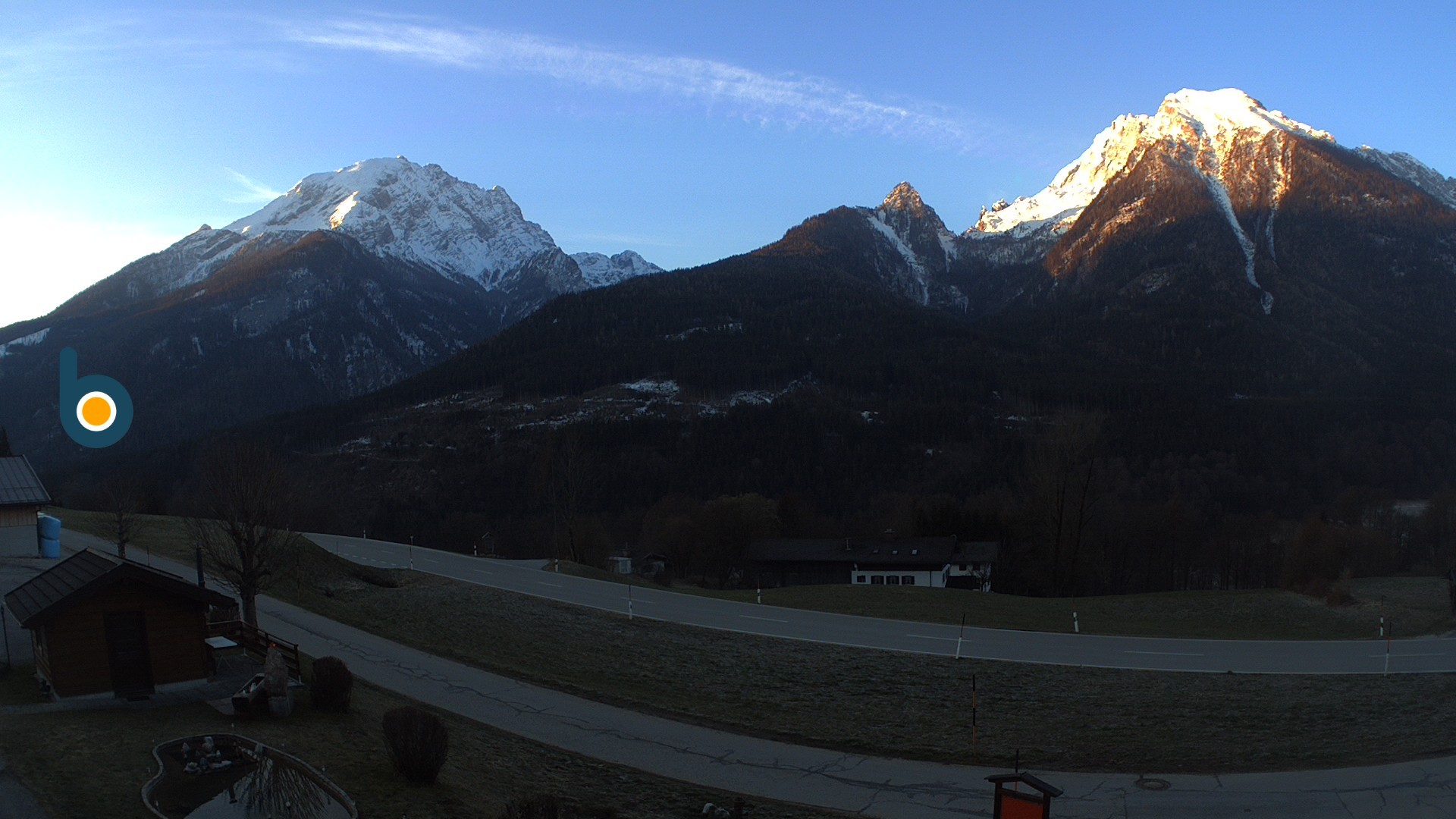 Archiv Foto Webcam Ramsau - Blick auf die Alpenstraße
