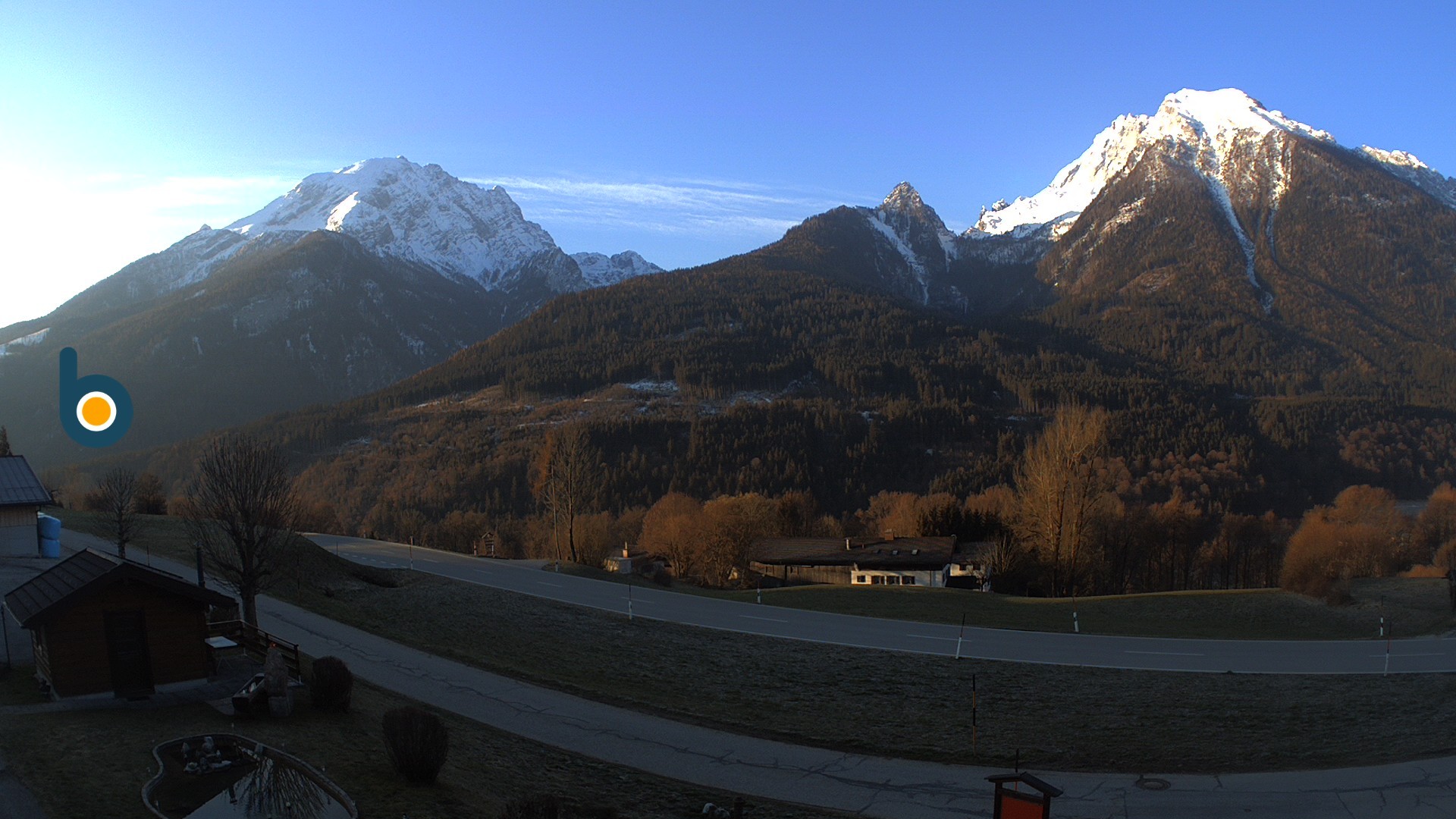 Archiv Foto Webcam Ramsau - Blick auf die Alpenstraße