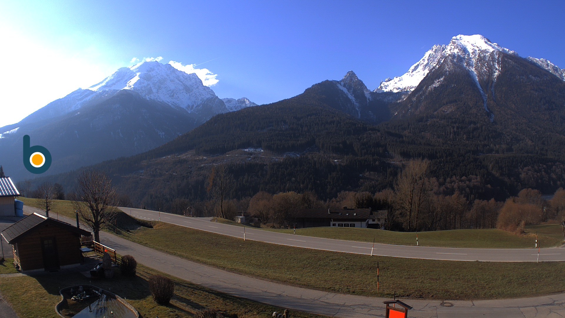 Archiv Foto Webcam Ramsau - Blick auf die Alpenstraße