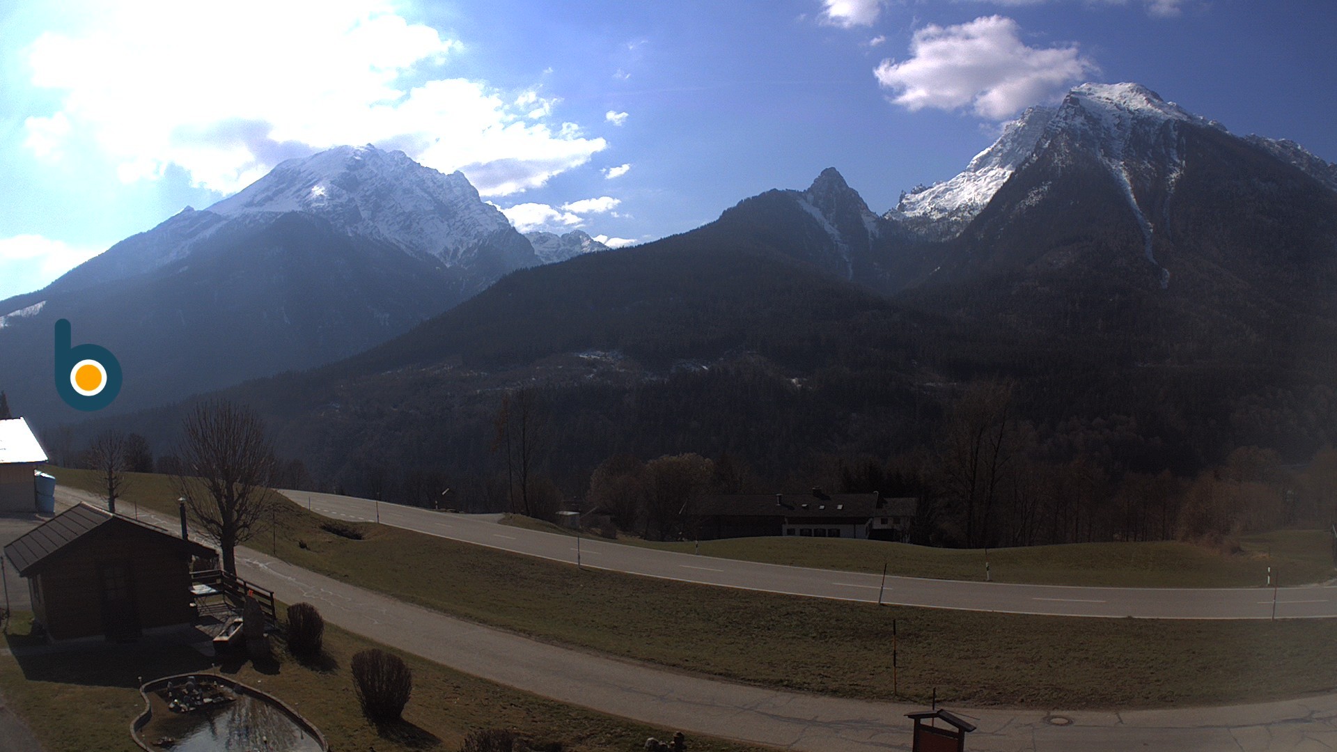Archiv Foto Webcam Ramsau - Blick auf die Alpenstraße