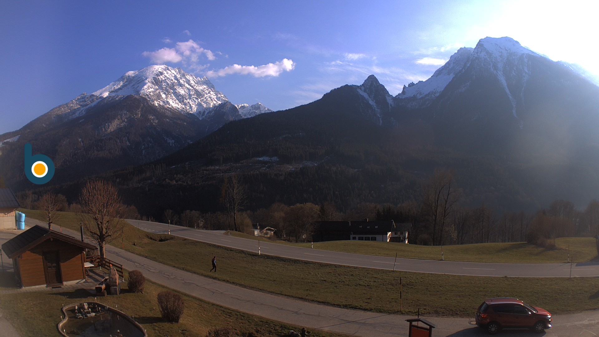 Archiv Foto Webcam Ramsau - Blick auf die Alpenstraße