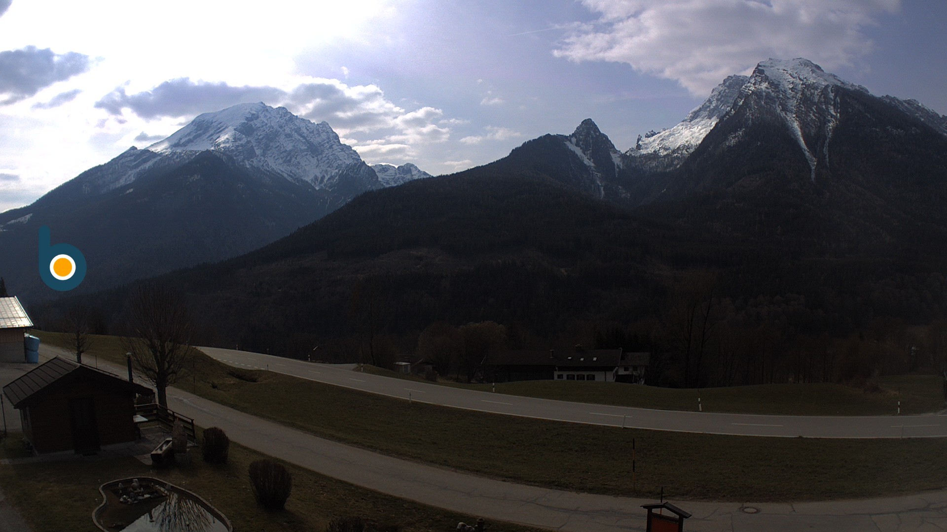 Archiv Foto Webcam Ramsau - Blick auf die Alpenstraße