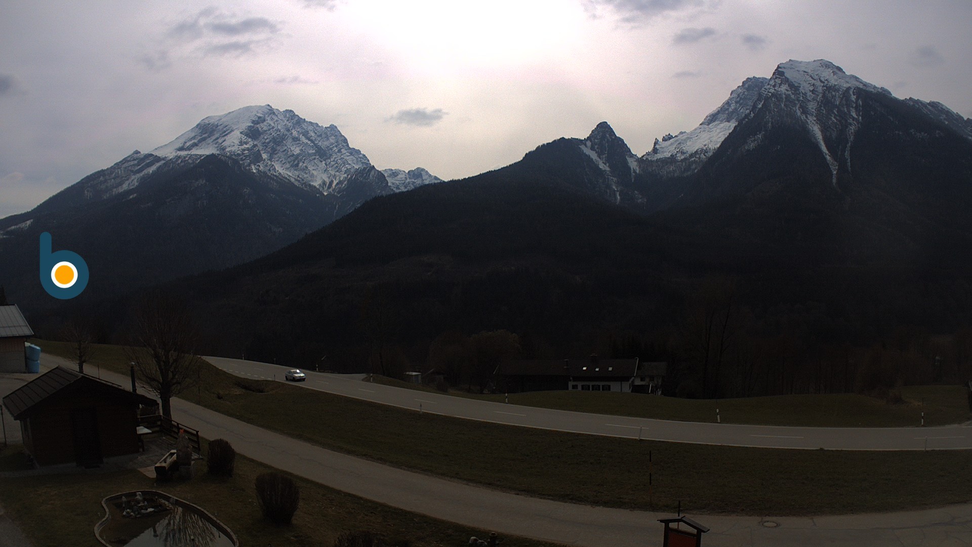 Archiv Foto Webcam Ramsau - Blick auf die Alpenstraße