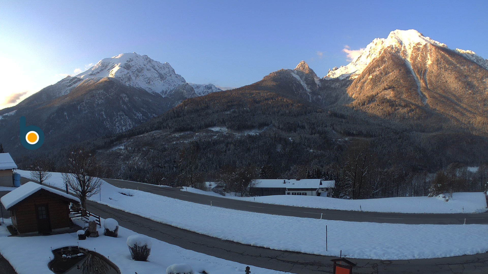 Archiv Foto Webcam Ramsau - Blick auf die Alpenstraße