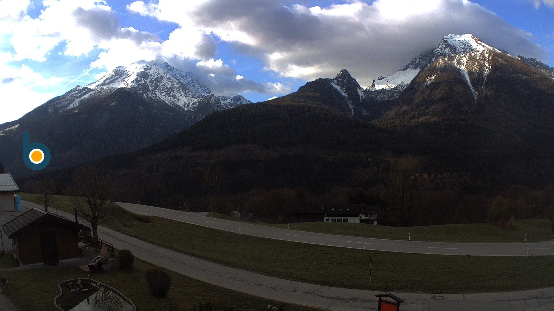 Archiv Foto Webcam Ramsau - Blick auf die Alpenstraße