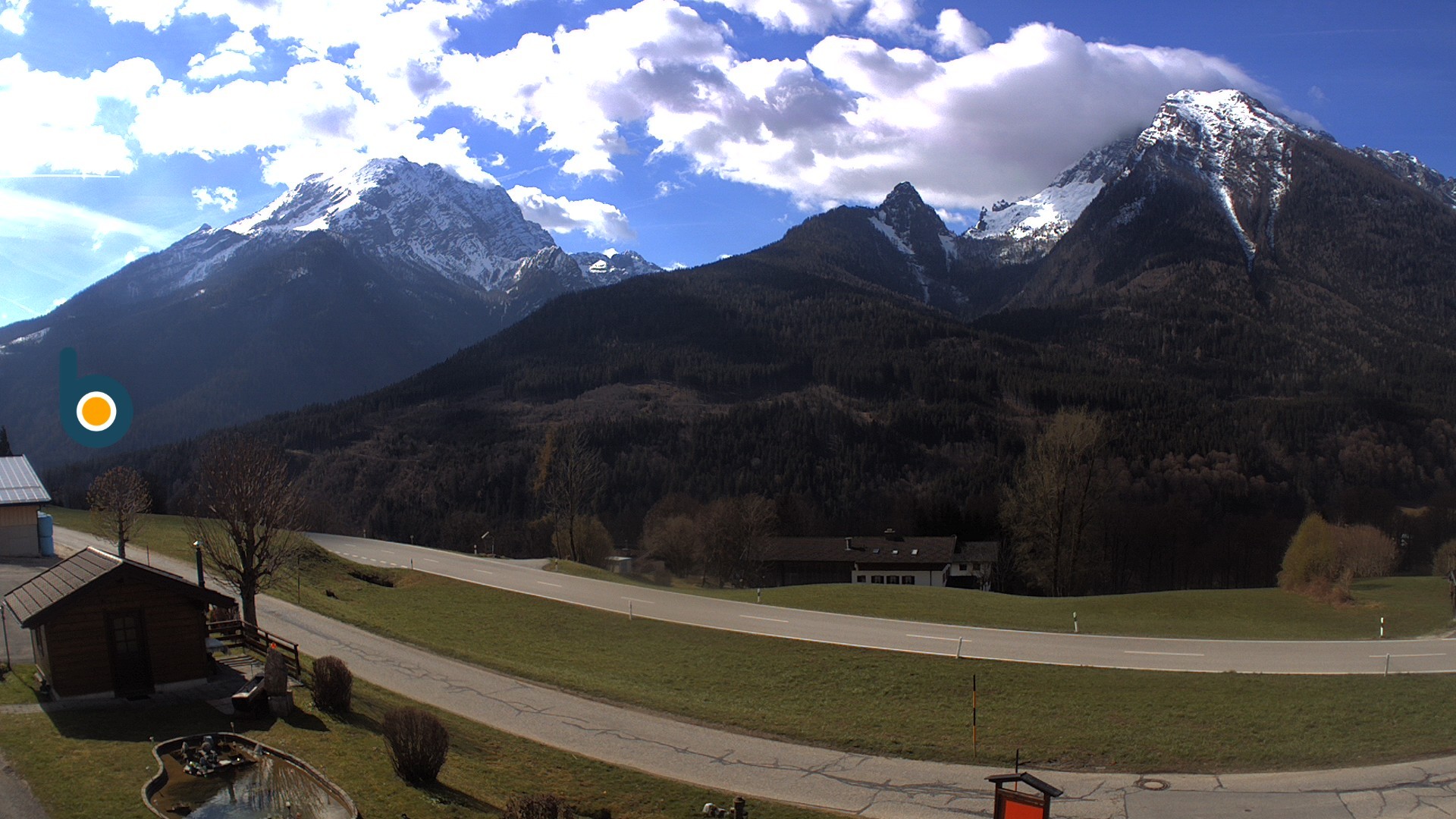 Archiv Foto Webcam Ramsau - Blick auf die Alpenstraße