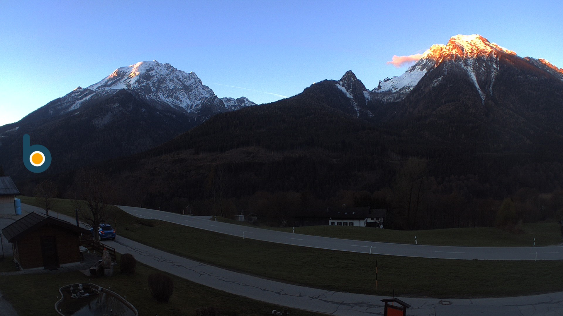 Archiv Foto Webcam Ramsau - Blick auf die Alpenstraße