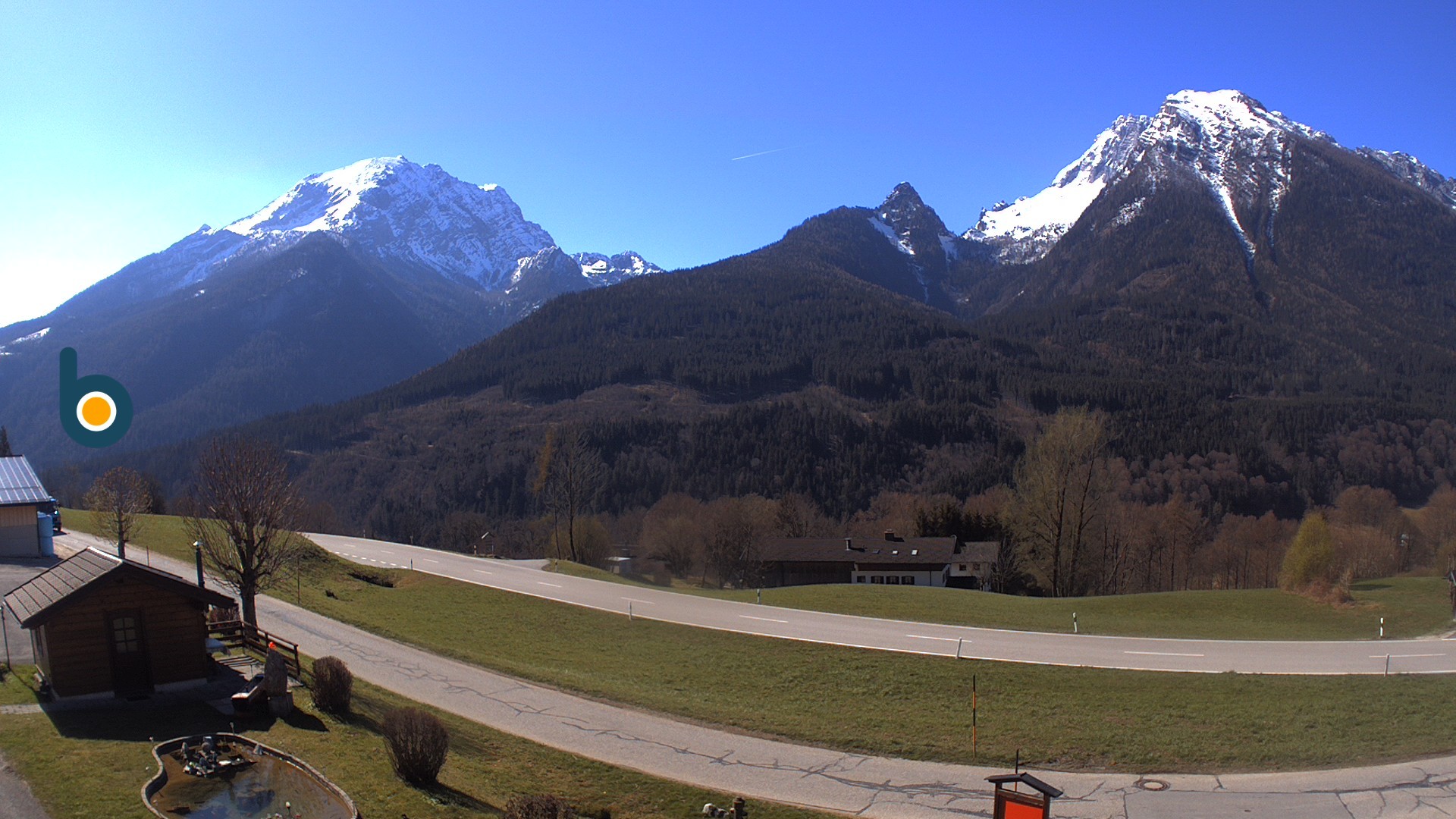 Archiv Foto Webcam Ramsau - Blick auf die Alpenstraße
