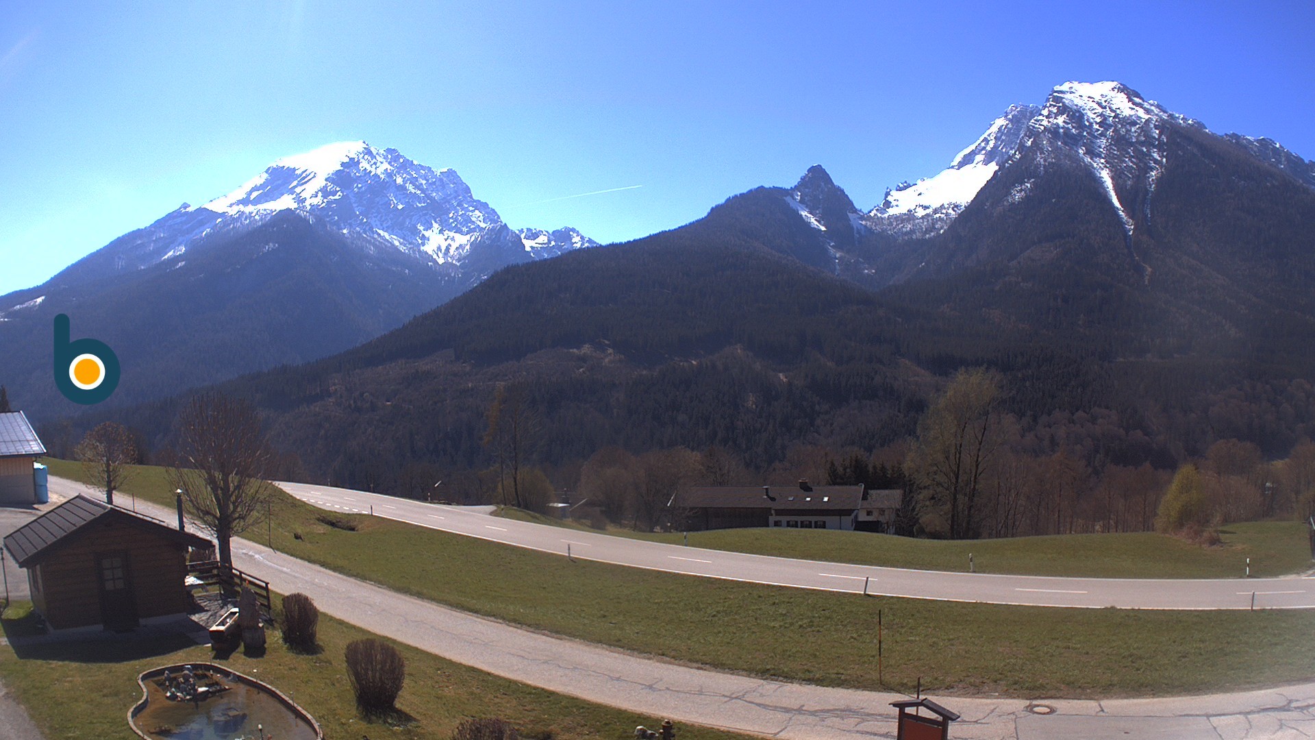 Archiv Foto Webcam Ramsau - Blick auf die Alpenstraße