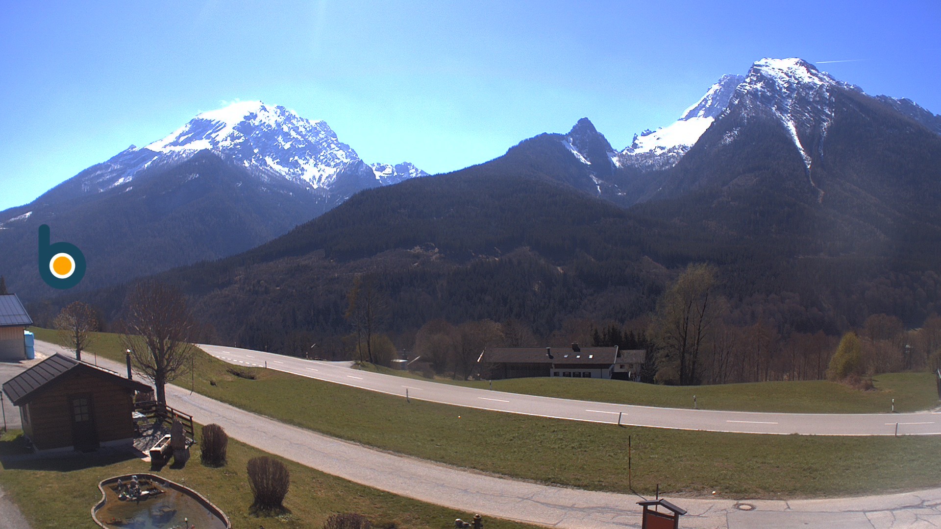 Archiv Foto Webcam Ramsau - Blick auf die Alpenstraße