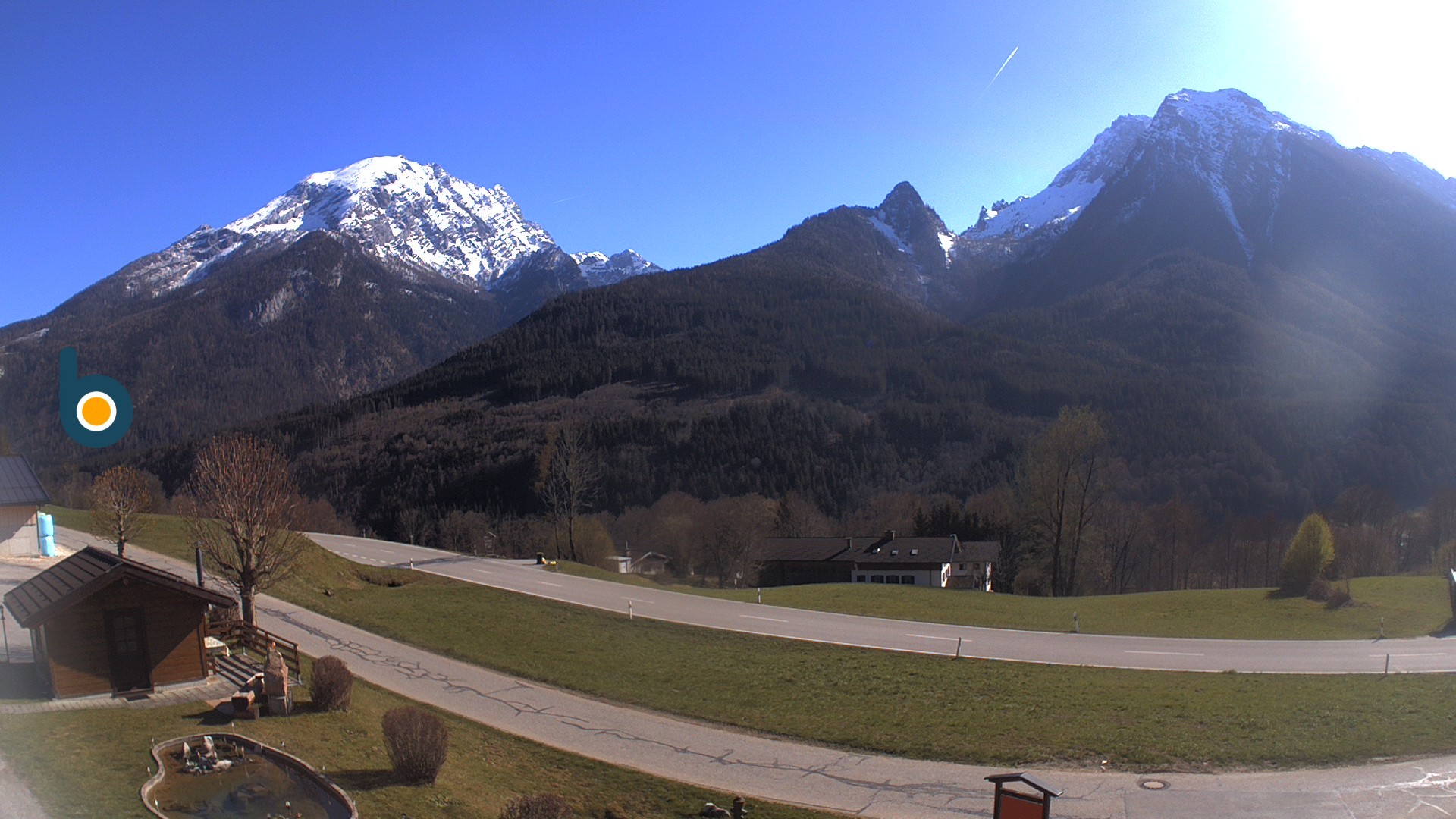 Archiv Foto Webcam Ramsau - Blick auf die Alpenstraße