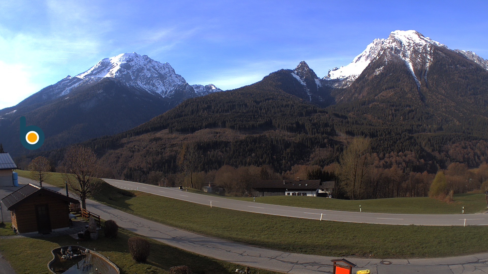 Archiv Foto Webcam Ramsau - Blick auf die Alpenstraße