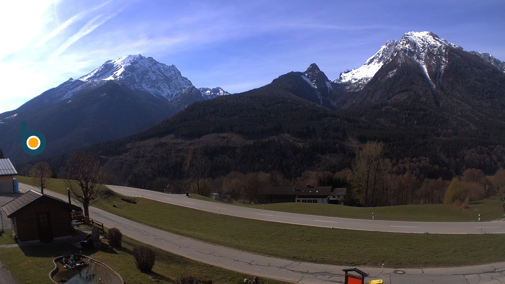 Archiv Foto Webcam Ramsau - Blick auf die Alpenstraße