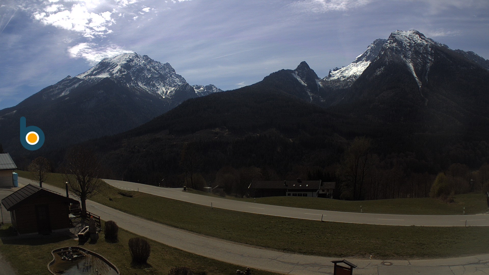 Archiv Foto Webcam Ramsau - Blick auf die Alpenstraße