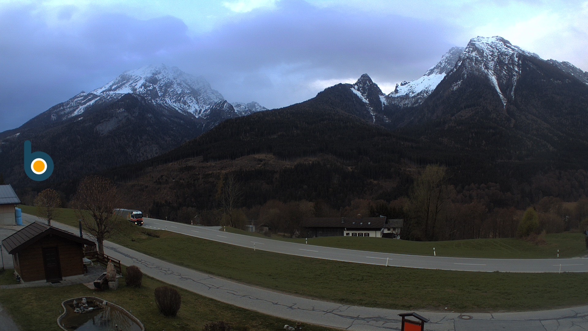 Archiv Foto Webcam Ramsau - Blick auf die Alpenstraße