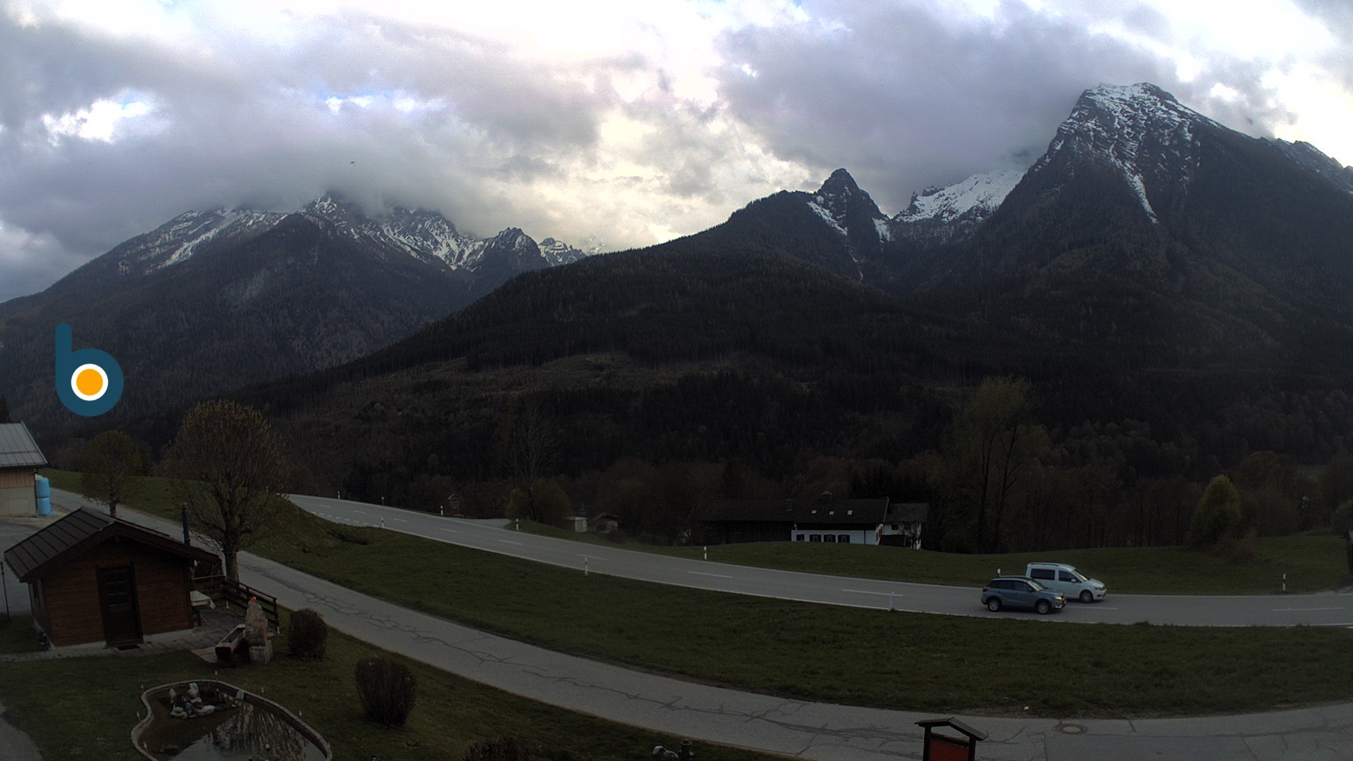 Archiv Foto Webcam Ramsau - Blick auf die Alpenstraße