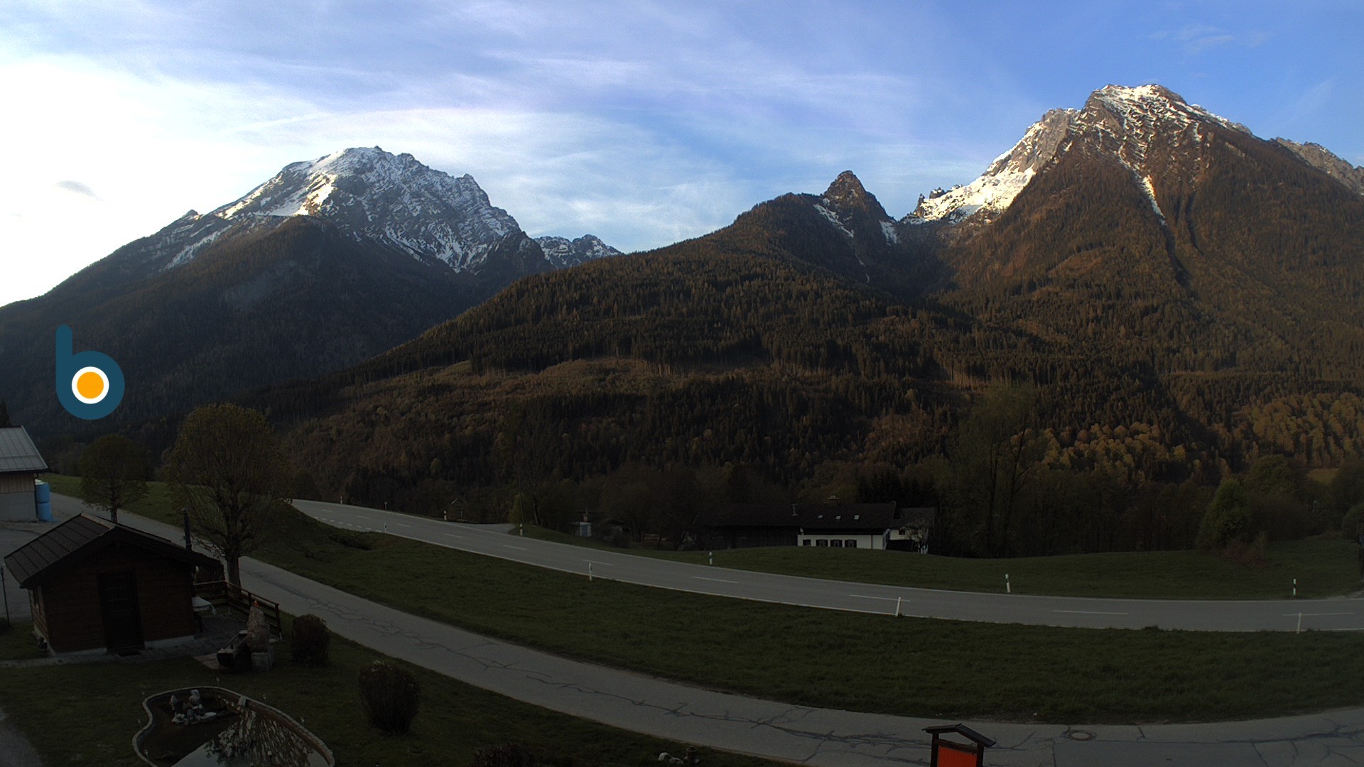 Archiv Foto Webcam Ramsau - Blick auf die Alpenstraße