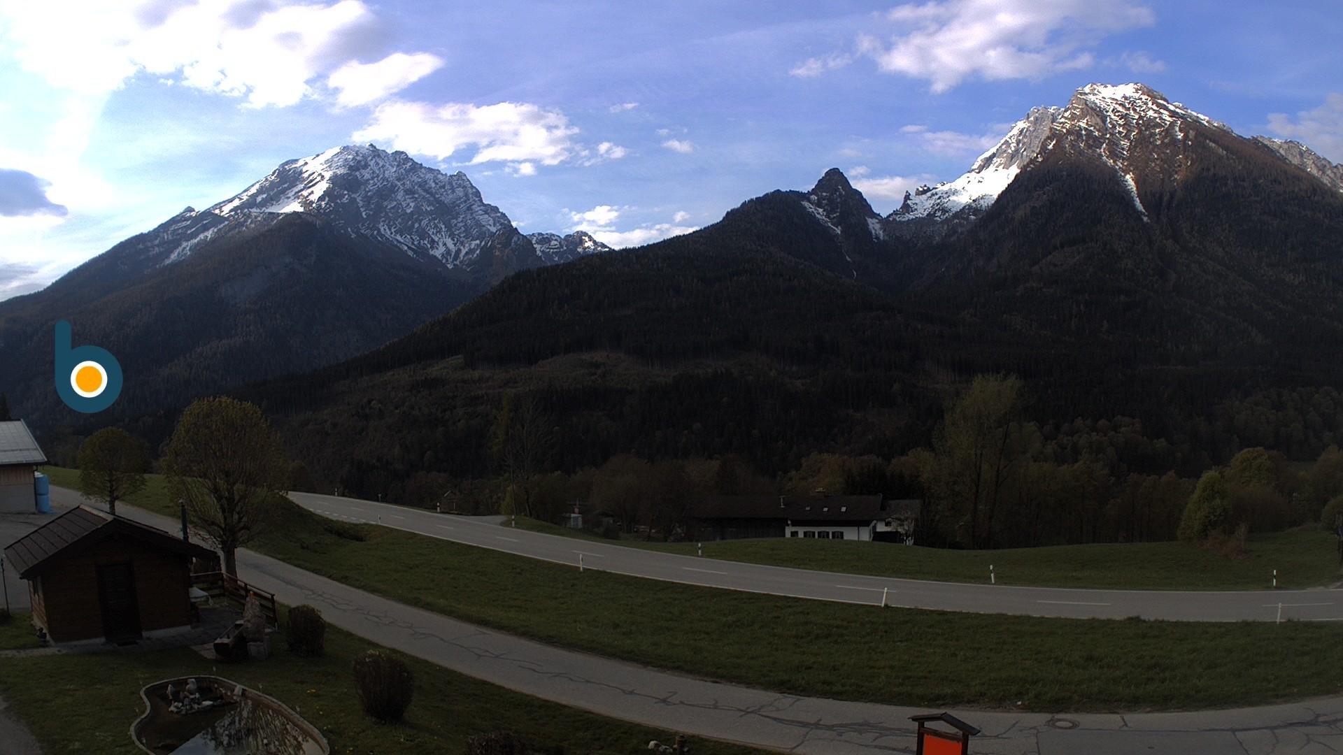 Archiv Foto Webcam Ramsau - Blick auf die Alpenstraße