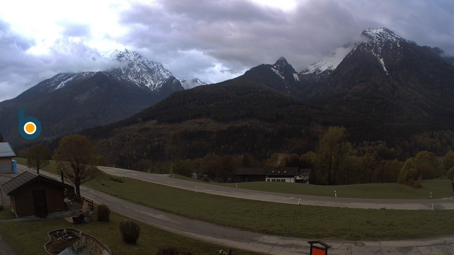 Archiv Foto Webcam Ramsau - Blick auf die Alpenstraße