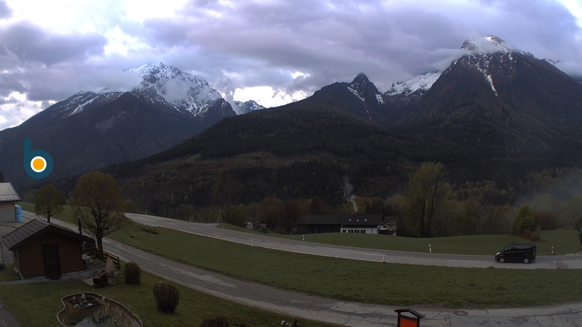 Archiv Foto Webcam Ramsau - Blick auf die Alpenstraße