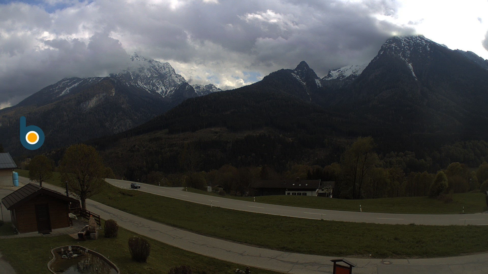 Archiv Foto Webcam Ramsau - Blick auf die Alpenstraße