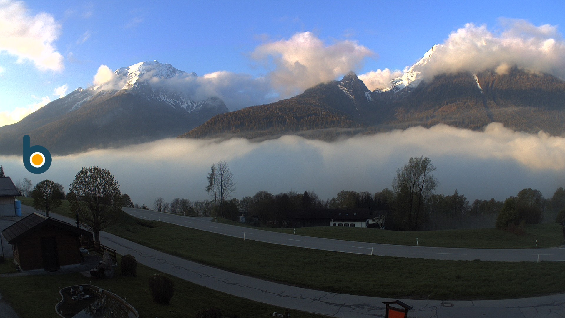 Archiv Foto Webcam Ramsau - Blick auf die Alpenstraße