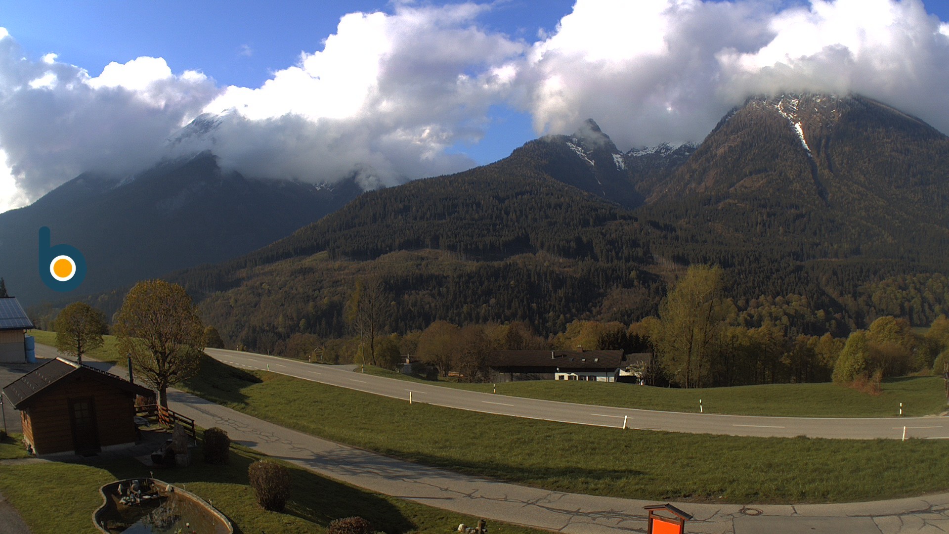 Archiv Foto Webcam Ramsau - Blick auf die Alpenstraße
