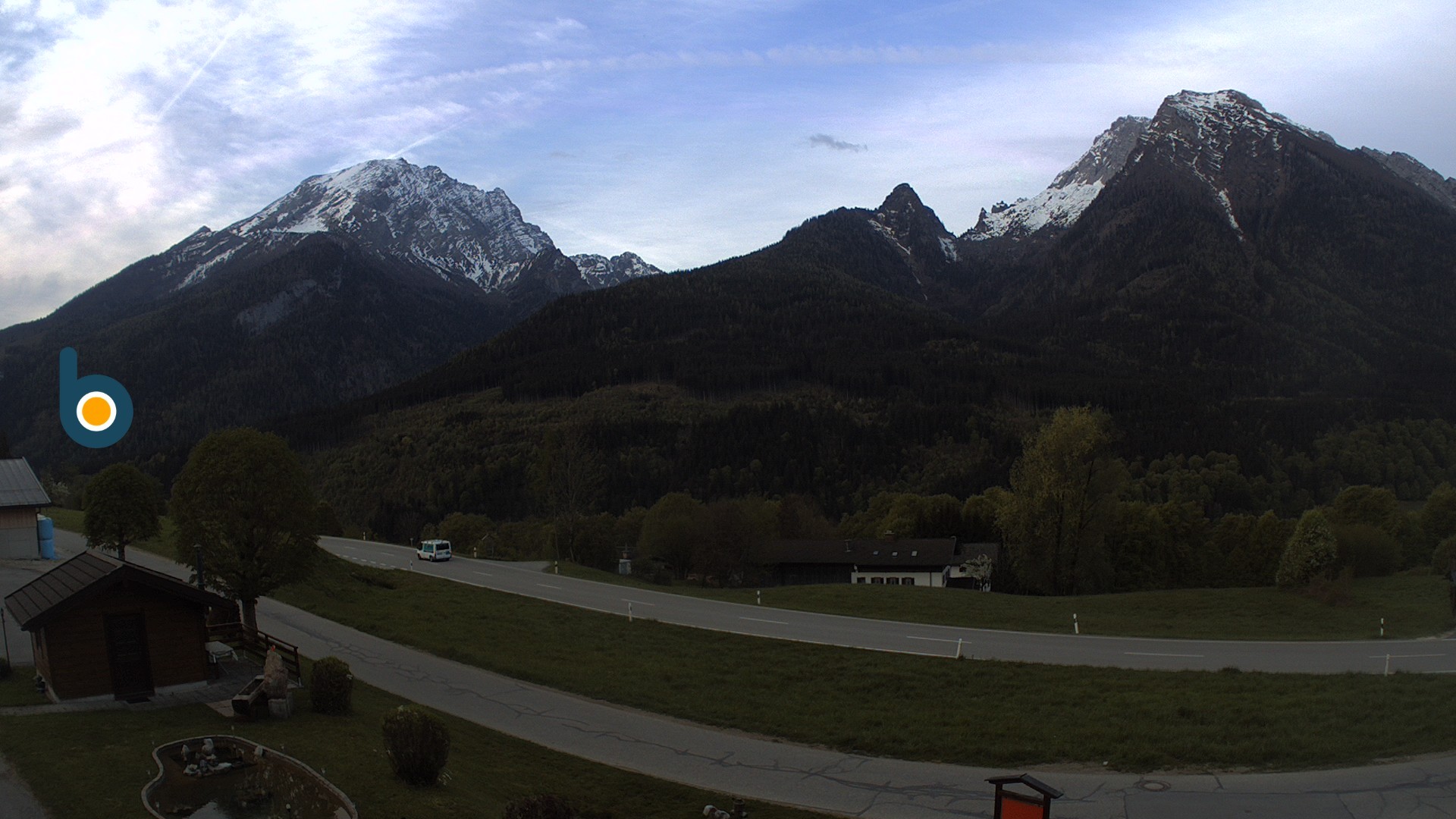 Archiv Foto Webcam Ramsau - Blick auf die Alpenstraße