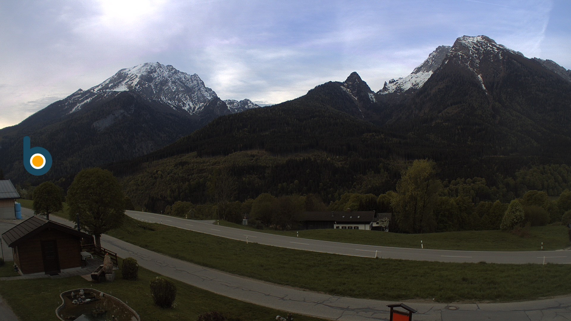Archiv Foto Webcam Ramsau - Blick auf die Alpenstraße