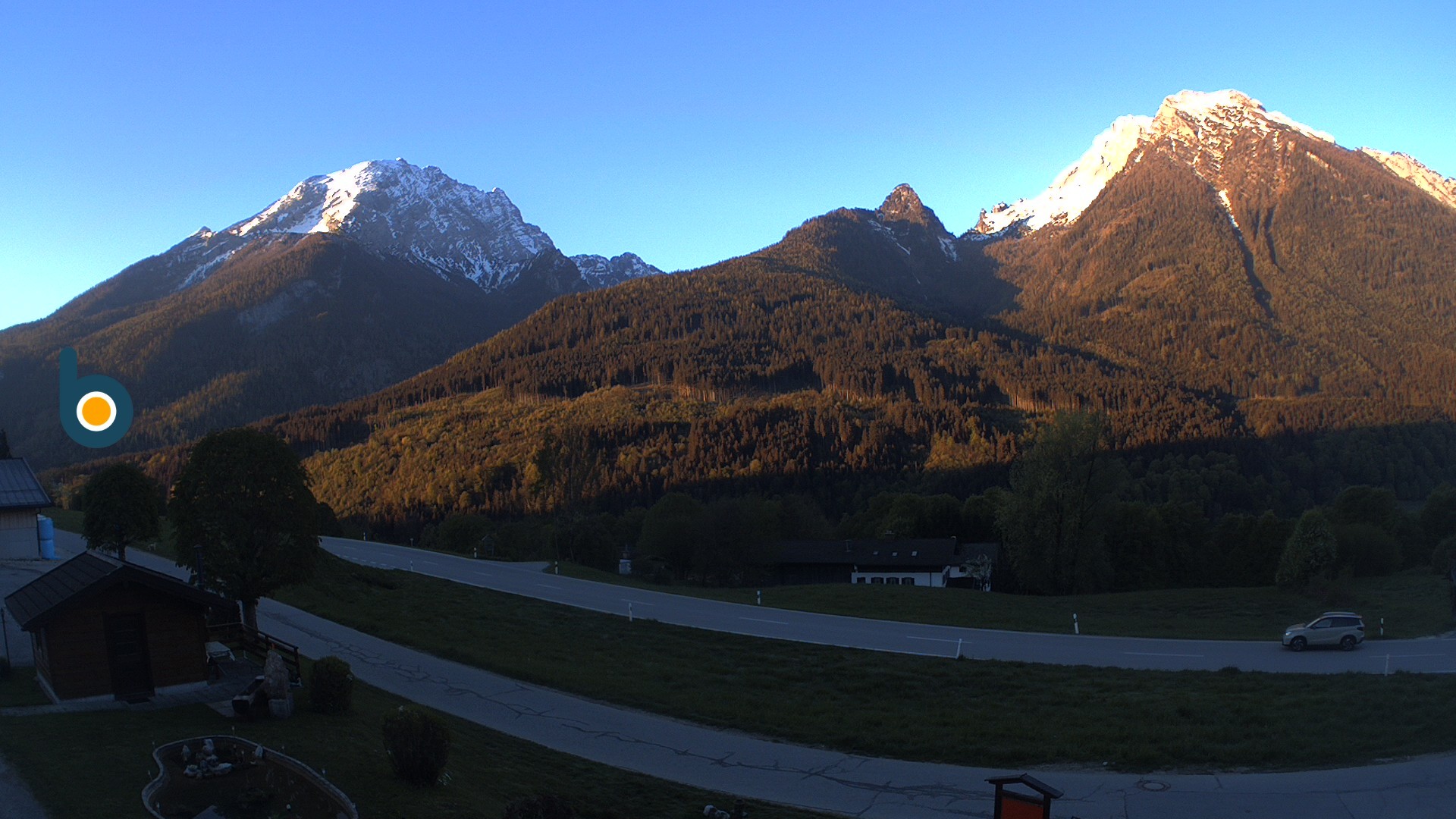 Archiv Foto Webcam Ramsau - Blick auf die Alpenstraße