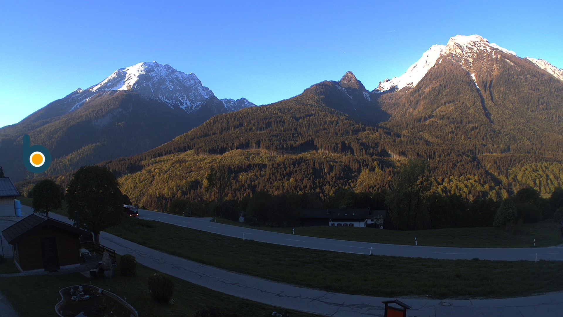 Archiv Foto Webcam Ramsau - Blick auf die Alpenstraße