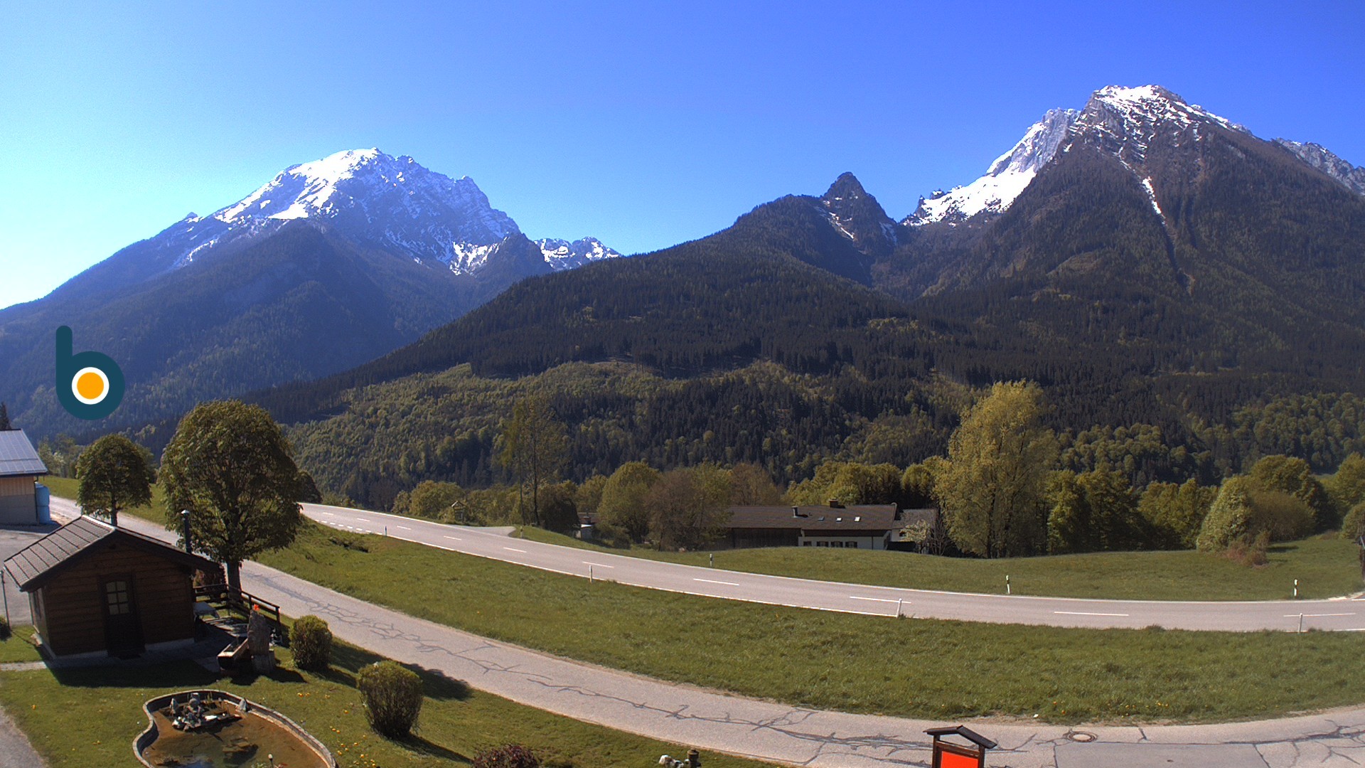 Archiv Foto Webcam Ramsau - Blick auf die Alpenstraße