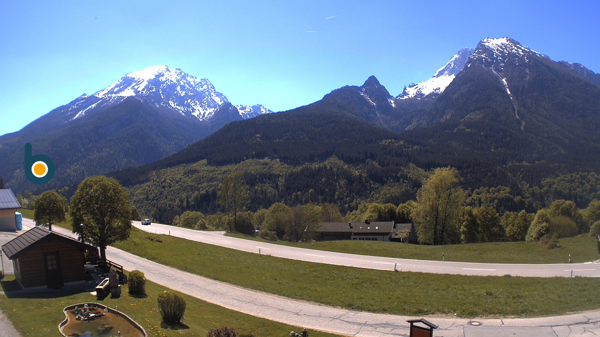 Archiv Foto Webcam Ramsau - Blick auf die Alpenstraße