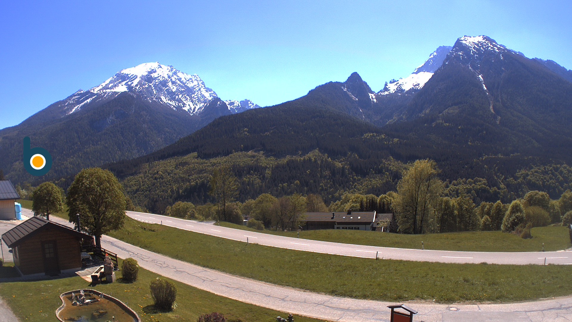Archiv Foto Webcam Ramsau - Blick auf die Alpenstraße