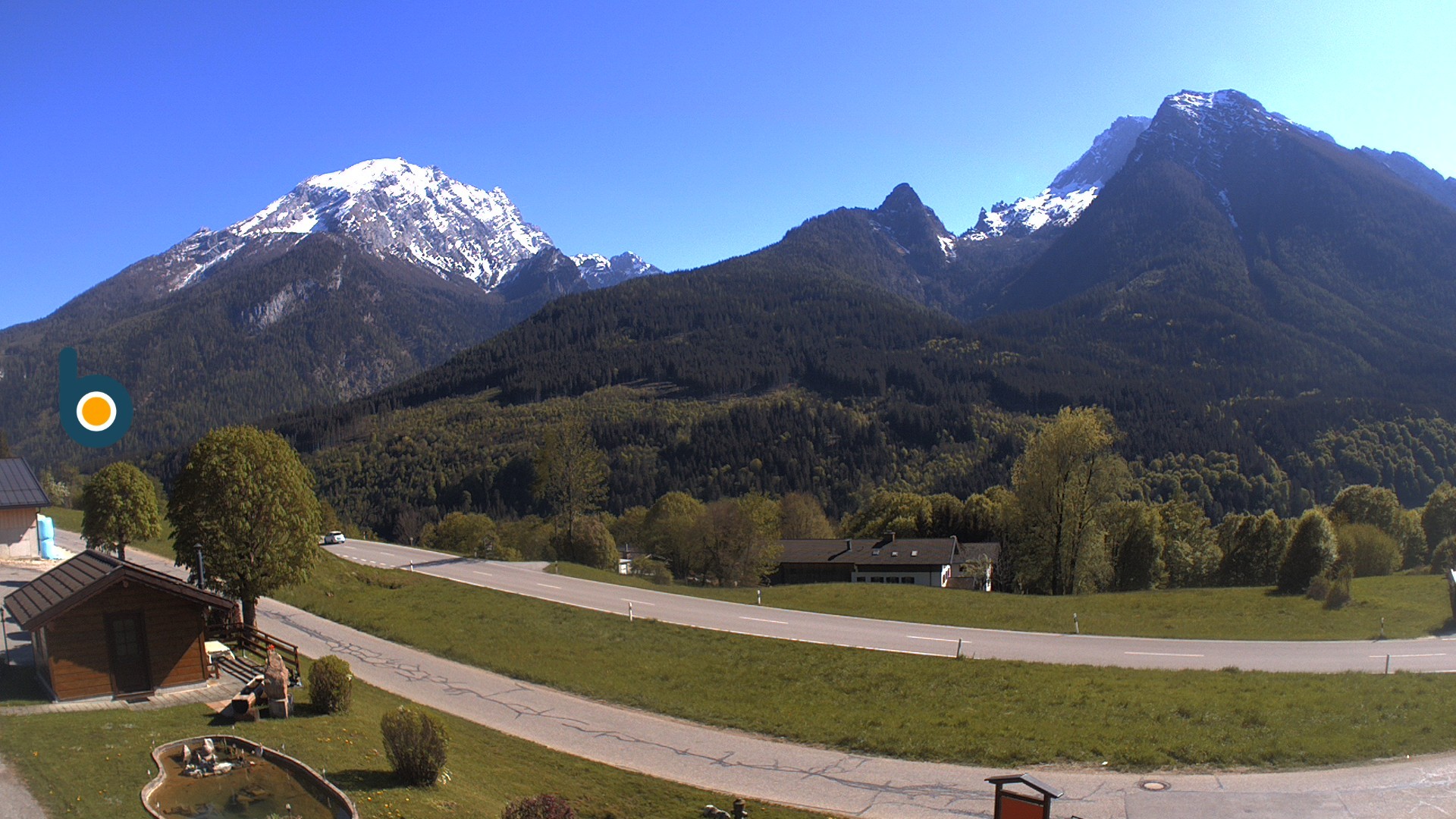 Archiv Foto Webcam Ramsau - Blick auf die Alpenstraße