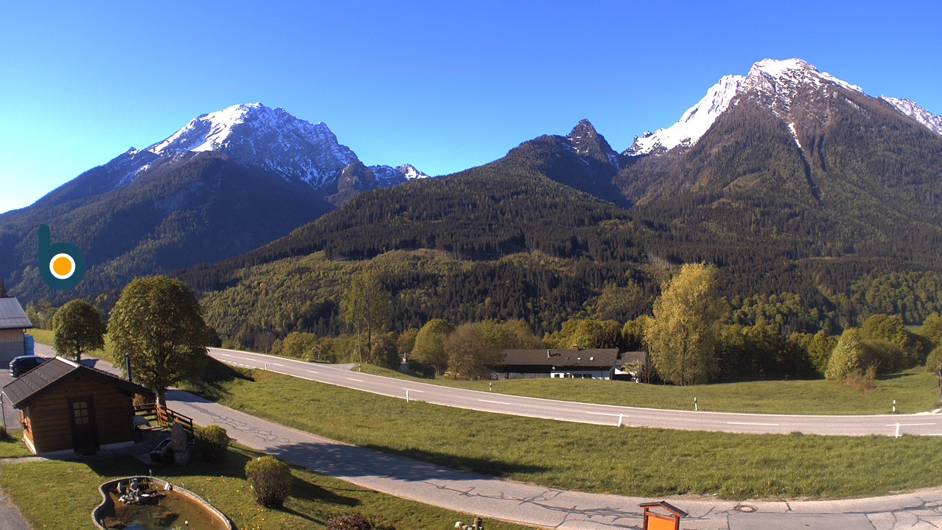 Archiv Foto Webcam Ramsau - Blick auf die Alpenstraße