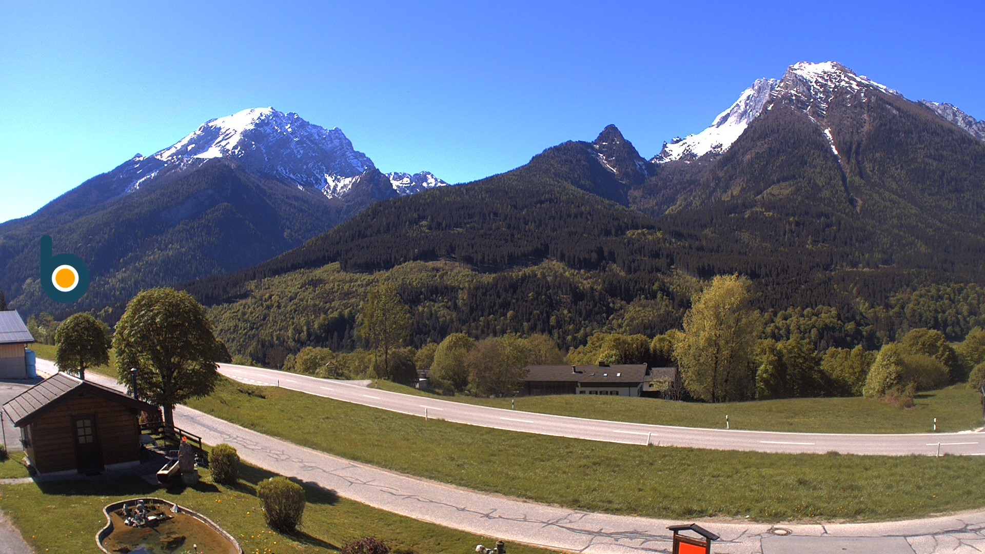 Archiv Foto Webcam Ramsau - Blick auf die Alpenstraße