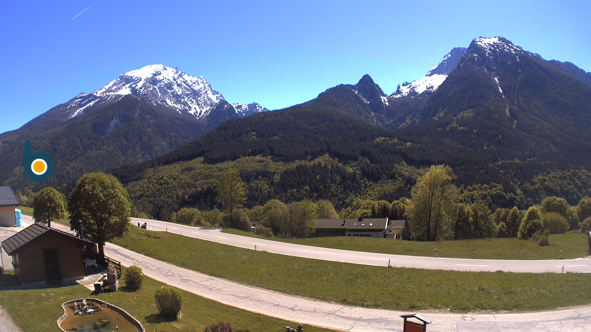 Archiv Foto Webcam Ramsau - Blick auf die Alpenstraße