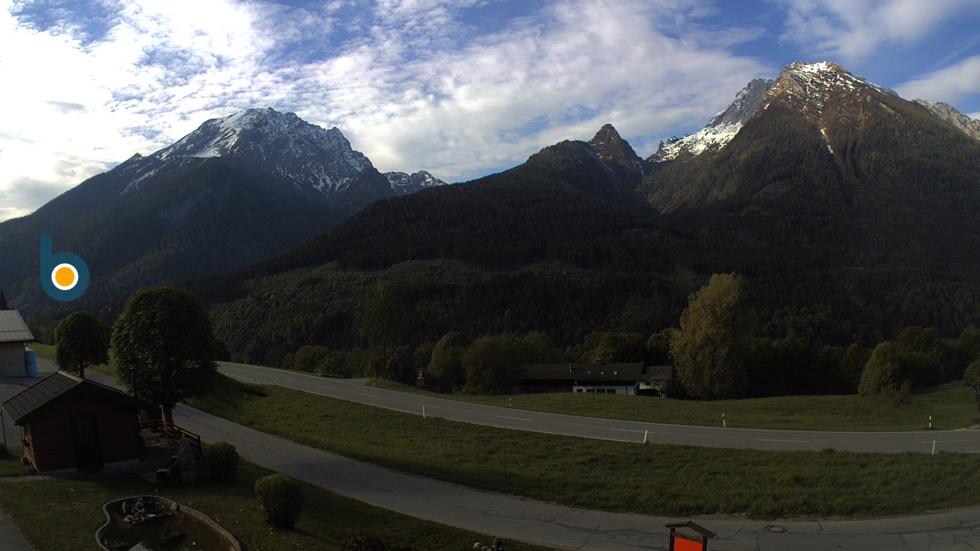 Archiv Foto Webcam Ramsau - Blick auf die Alpenstraße