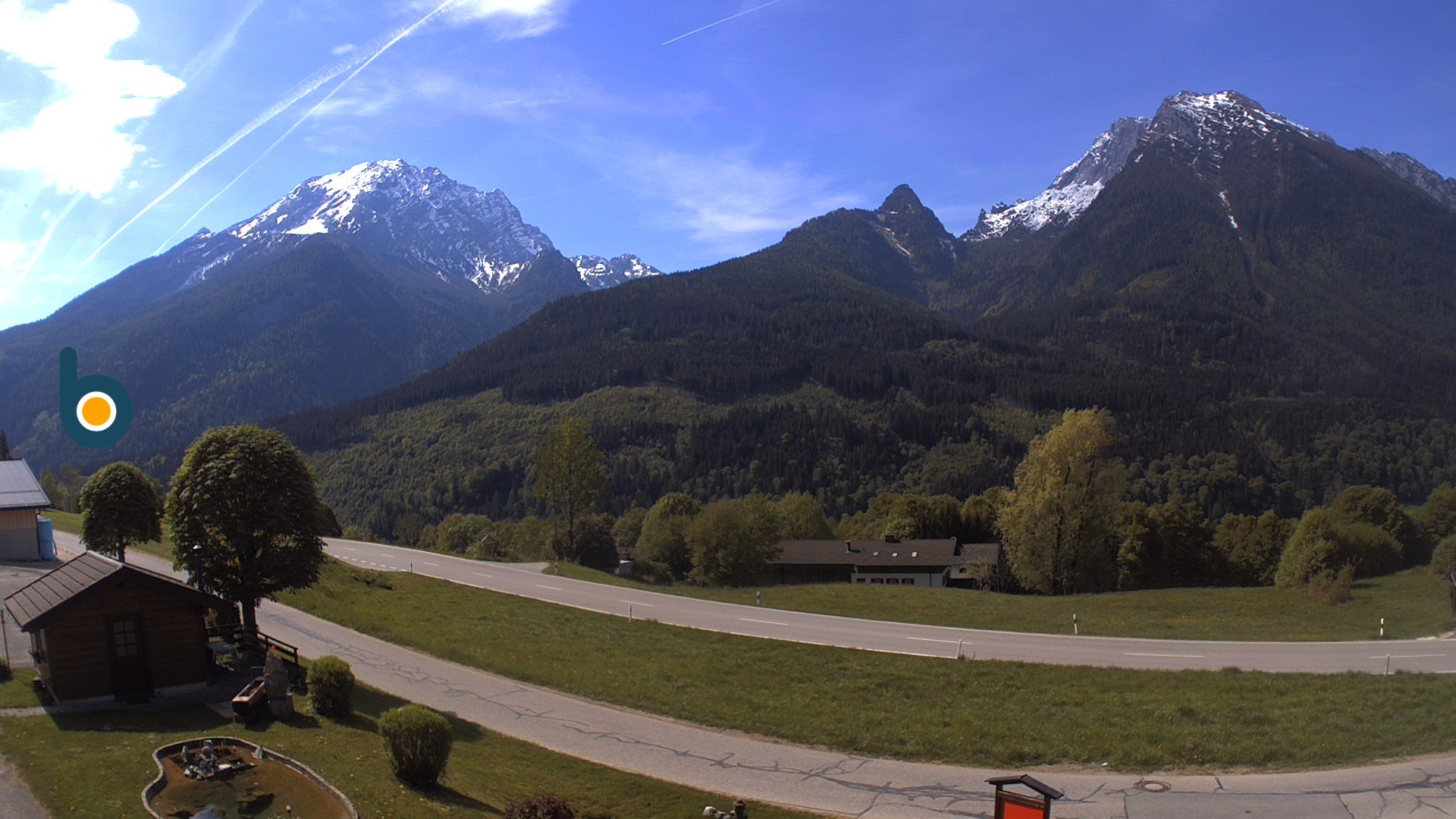 Archiv Foto Webcam Ramsau - Blick auf die Alpenstraße