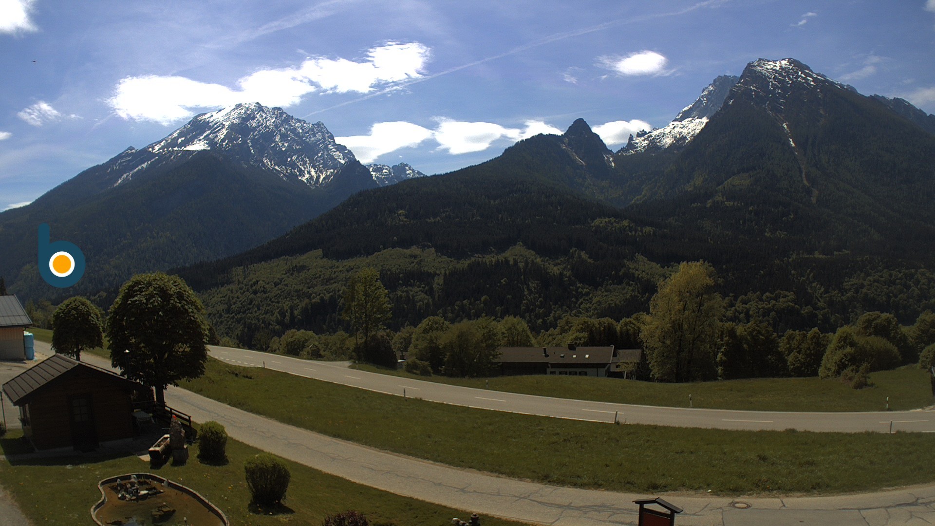Archiv Foto Webcam Ramsau - Blick auf die Alpenstraße