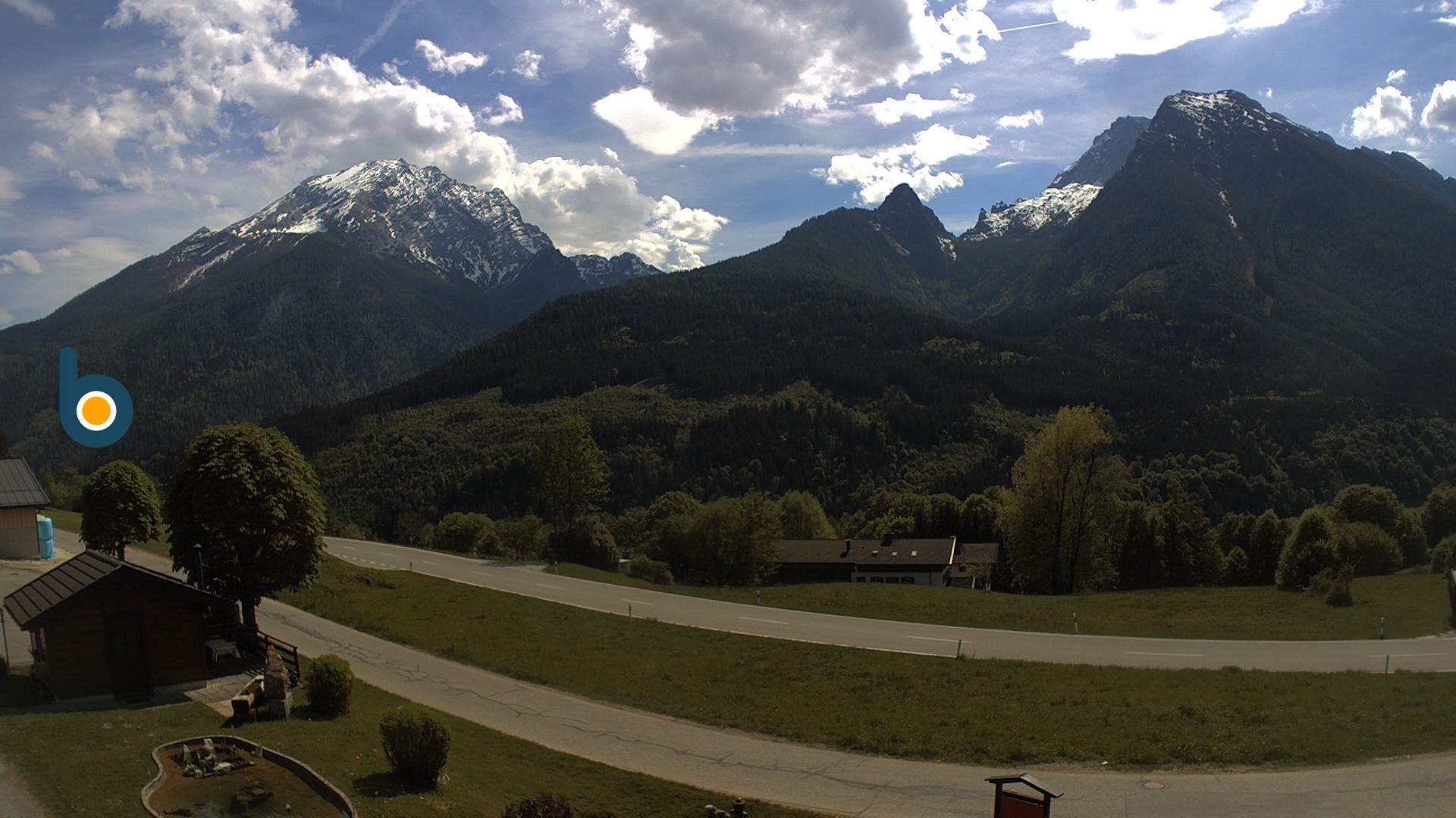 Archiv Foto Webcam Ramsau - Blick auf die Alpenstraße
