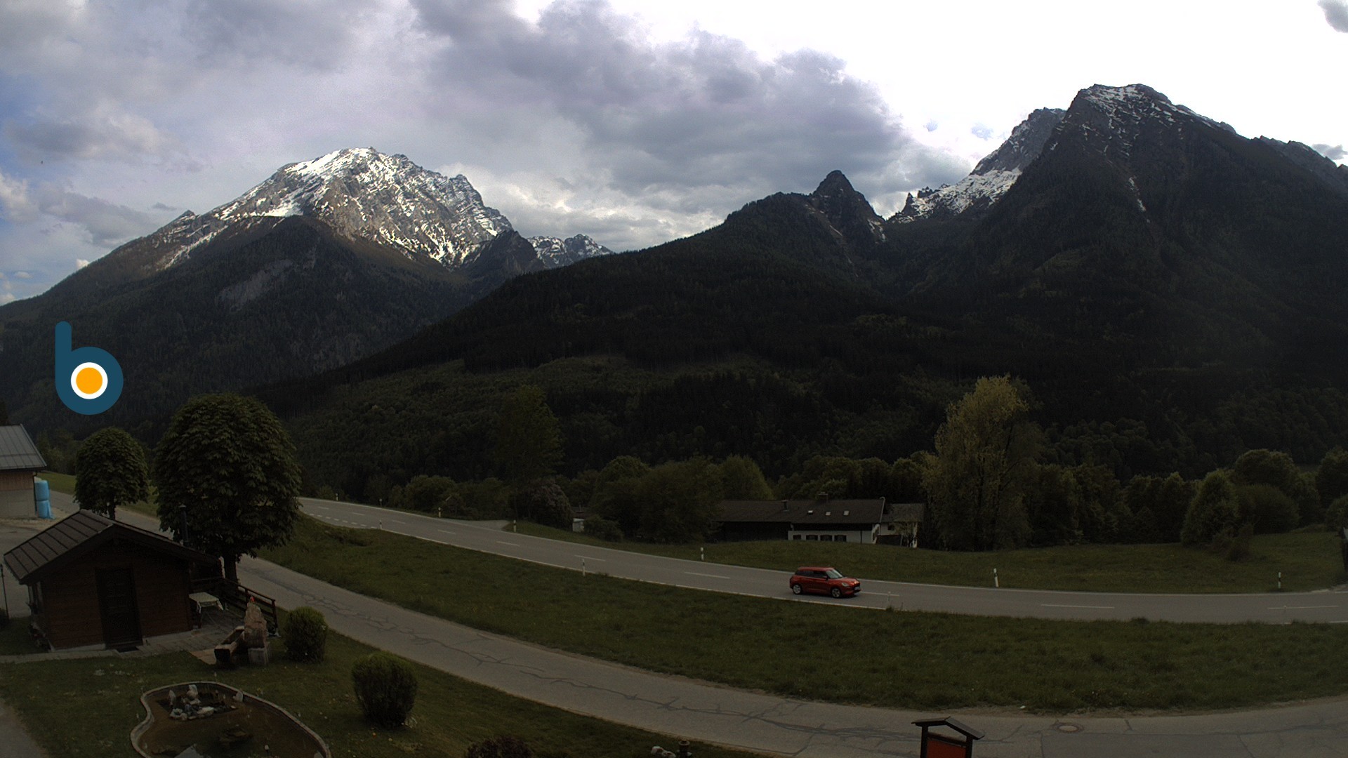 Archiv Foto Webcam Ramsau - Blick auf die Alpenstraße