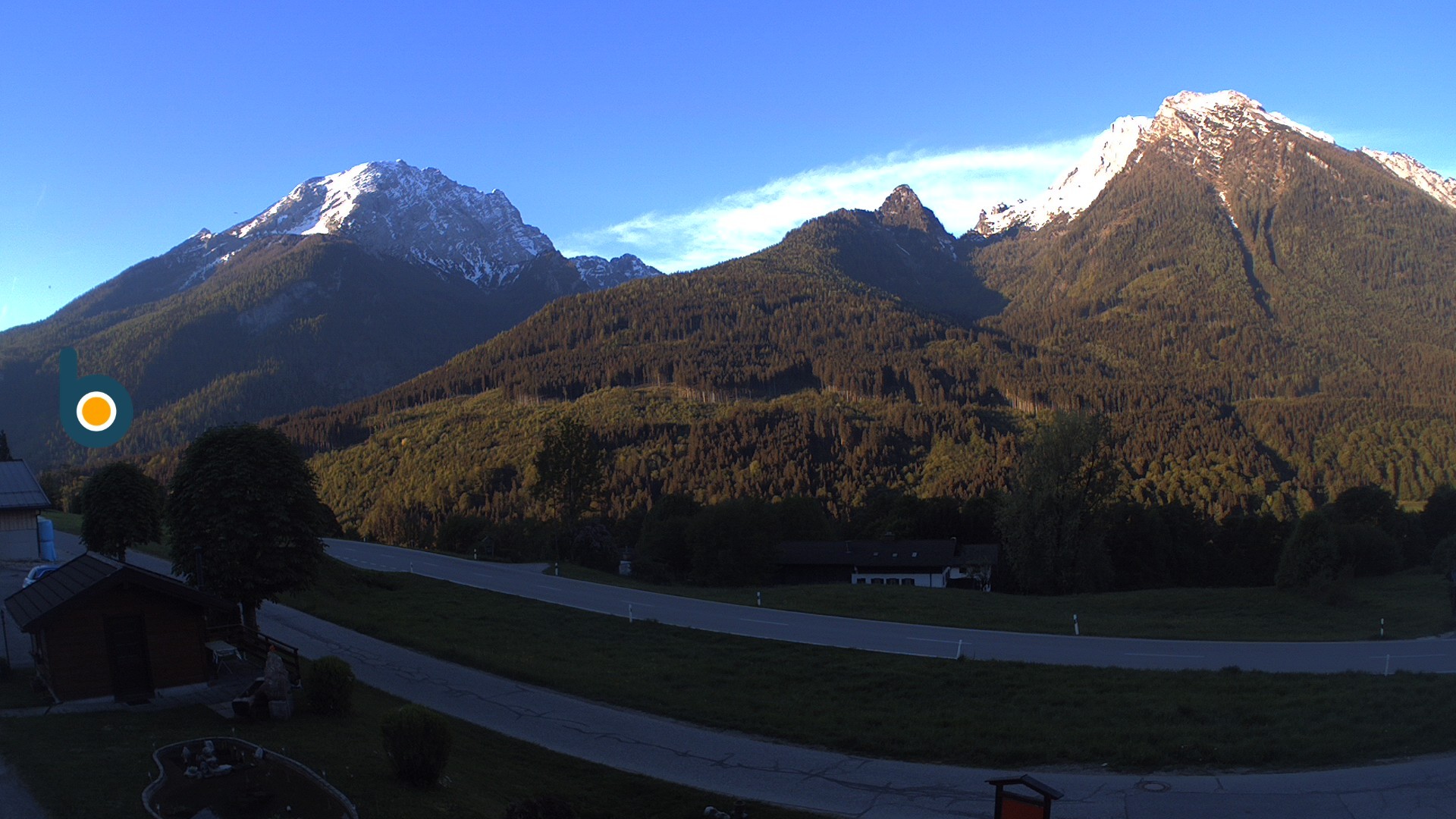 Archiv Foto Webcam Ramsau - Blick auf die Alpenstraße