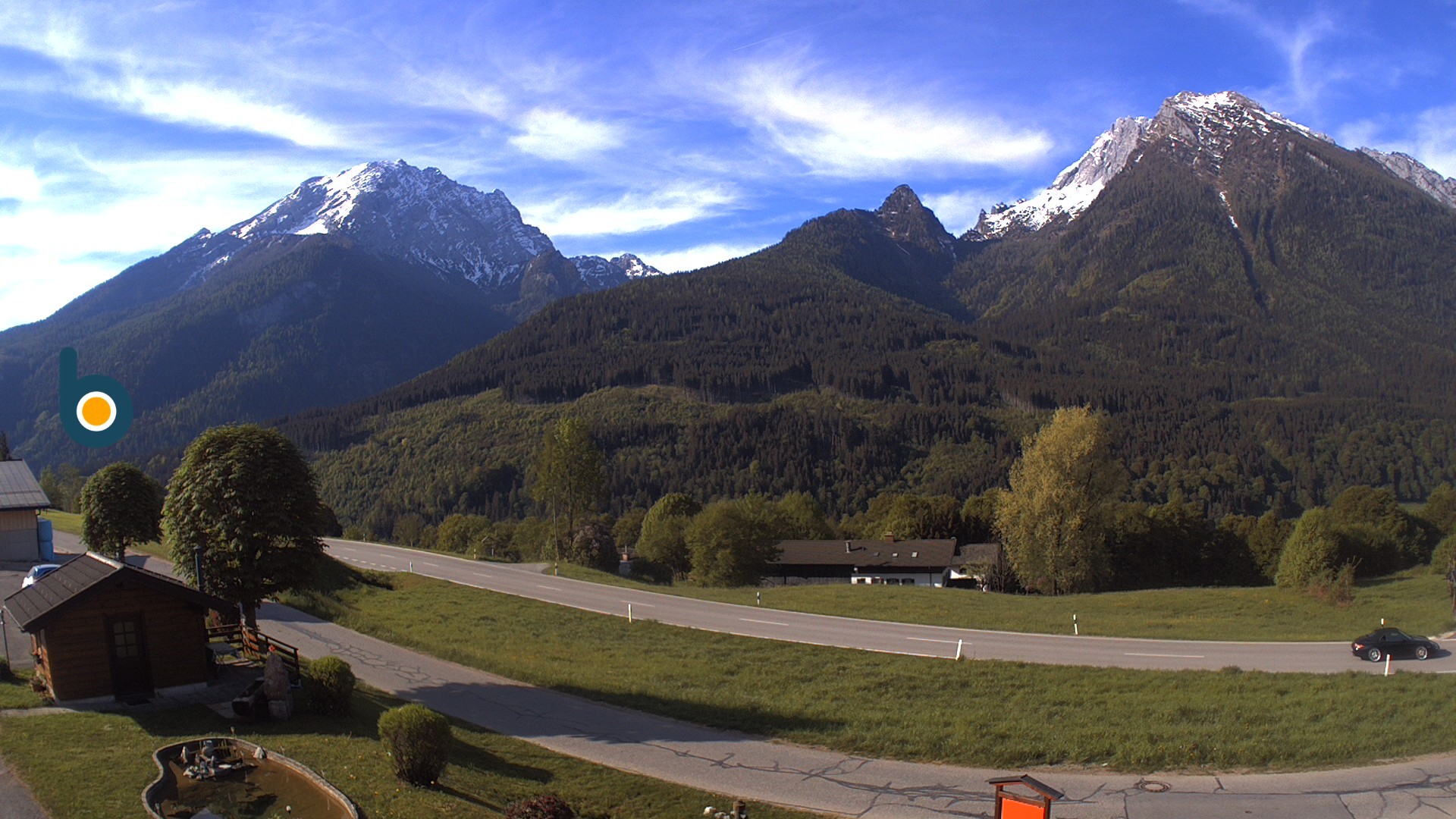 Archiv Foto Webcam Ramsau - Blick auf die Alpenstraße