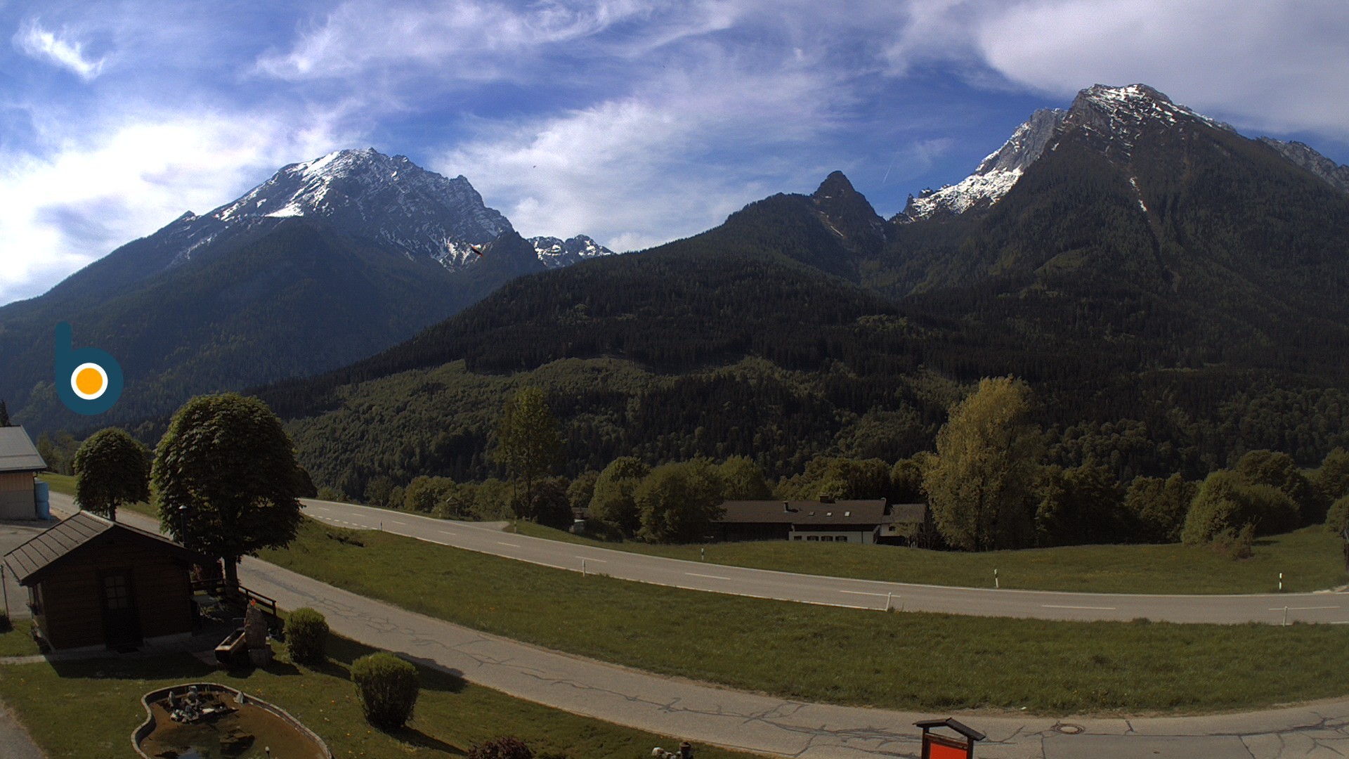 Archiv Foto Webcam Ramsau - Blick auf die Alpenstraße