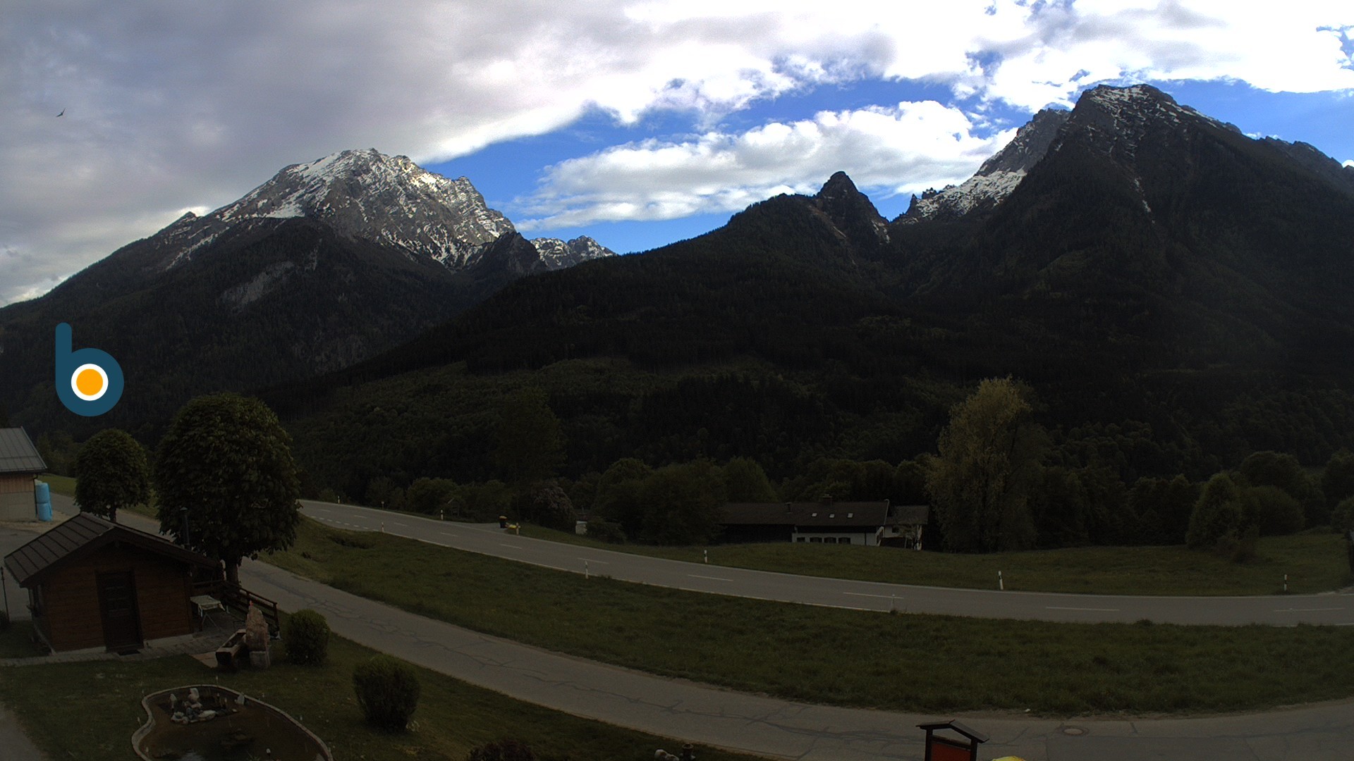 Archiv Foto Webcam Ramsau - Blick auf die Alpenstraße