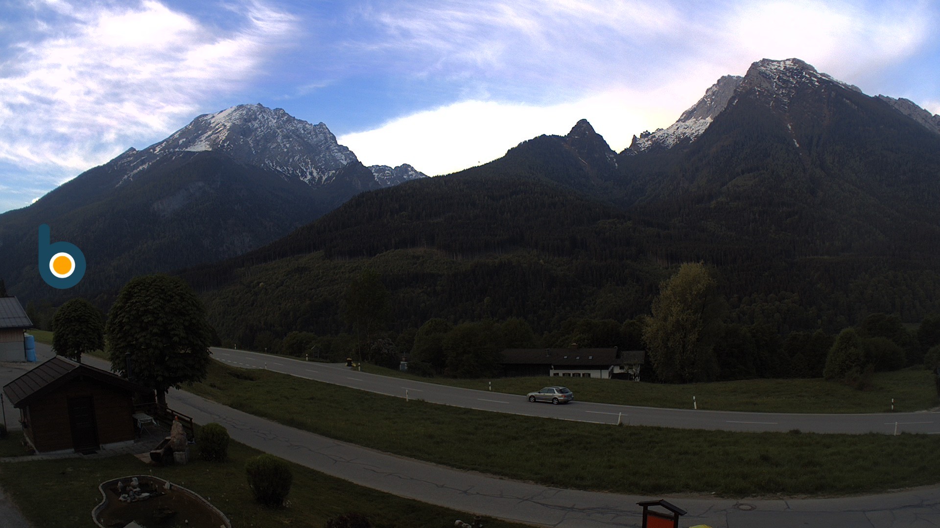Archiv Foto Webcam Ramsau - Blick auf die Alpenstraße