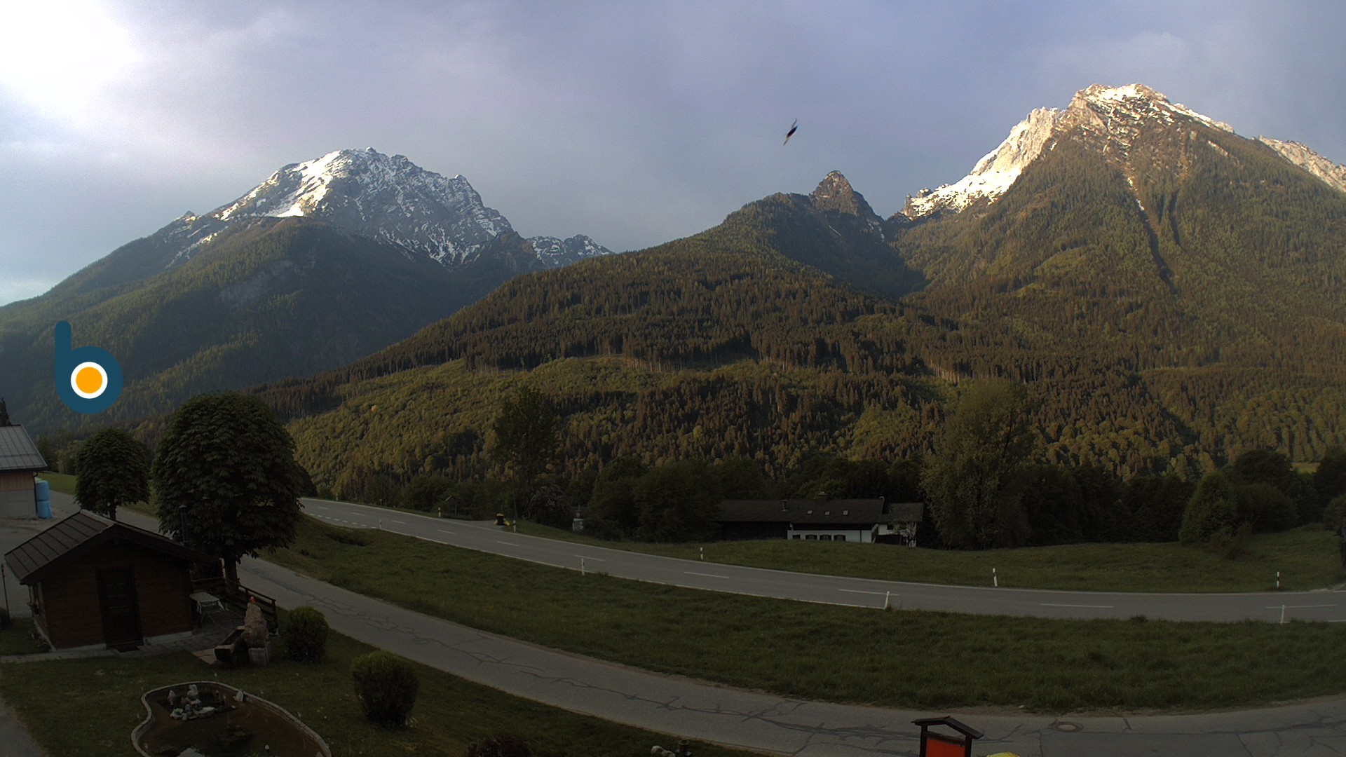 Archiv Foto Webcam Ramsau - Blick auf die Alpenstraße